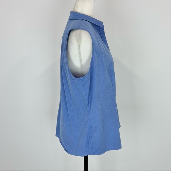 Charter Club blue sleeveless shirt - Picture 3 of 6